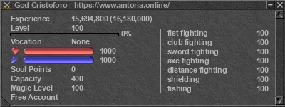 Signature for player God Cristoforo