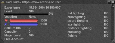 Signature for player God Guts