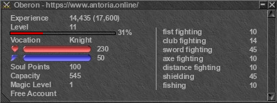 Signature for player Oberon